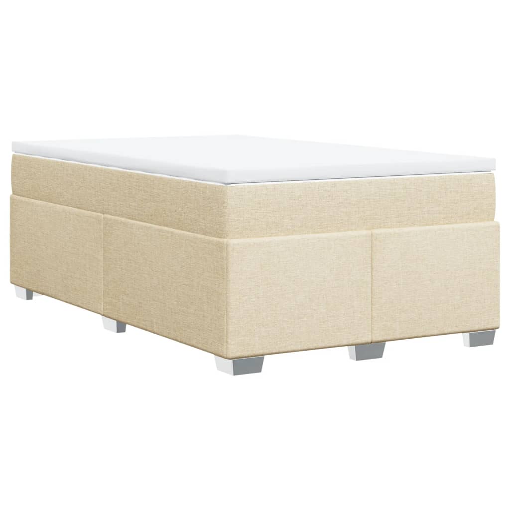 Krevet box spring s madracem krem 120 x 190 cm od tkanine