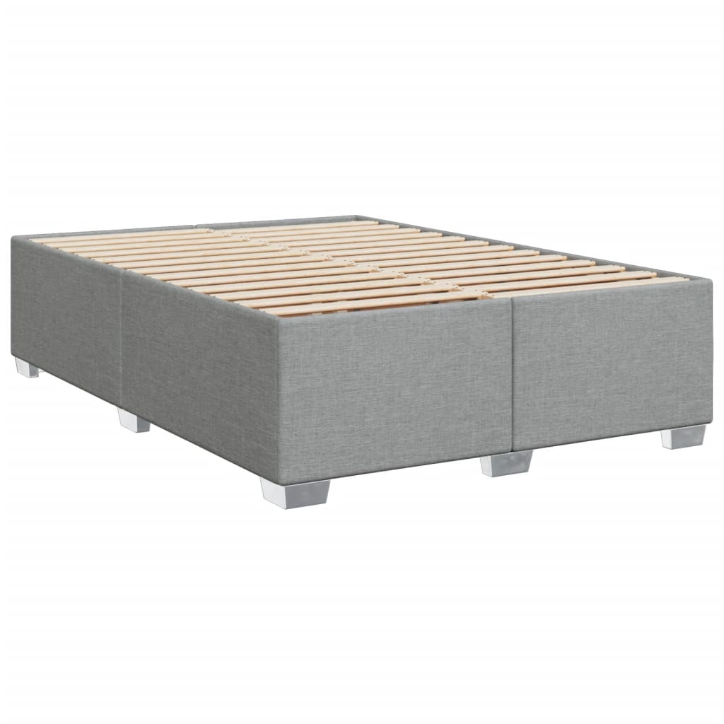 Krevet box spring s madracem svjetlosivi 140x200 cm od tkanine