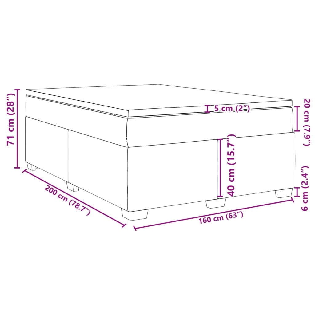 Krevet s oprugama i madrac cappuccino 160x200cm od umjetne kože