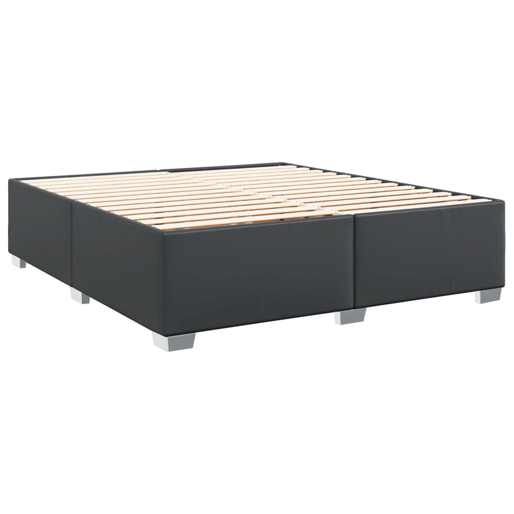 Krevet s oprugama i madracem crni 200x200 cm od umjetne kože