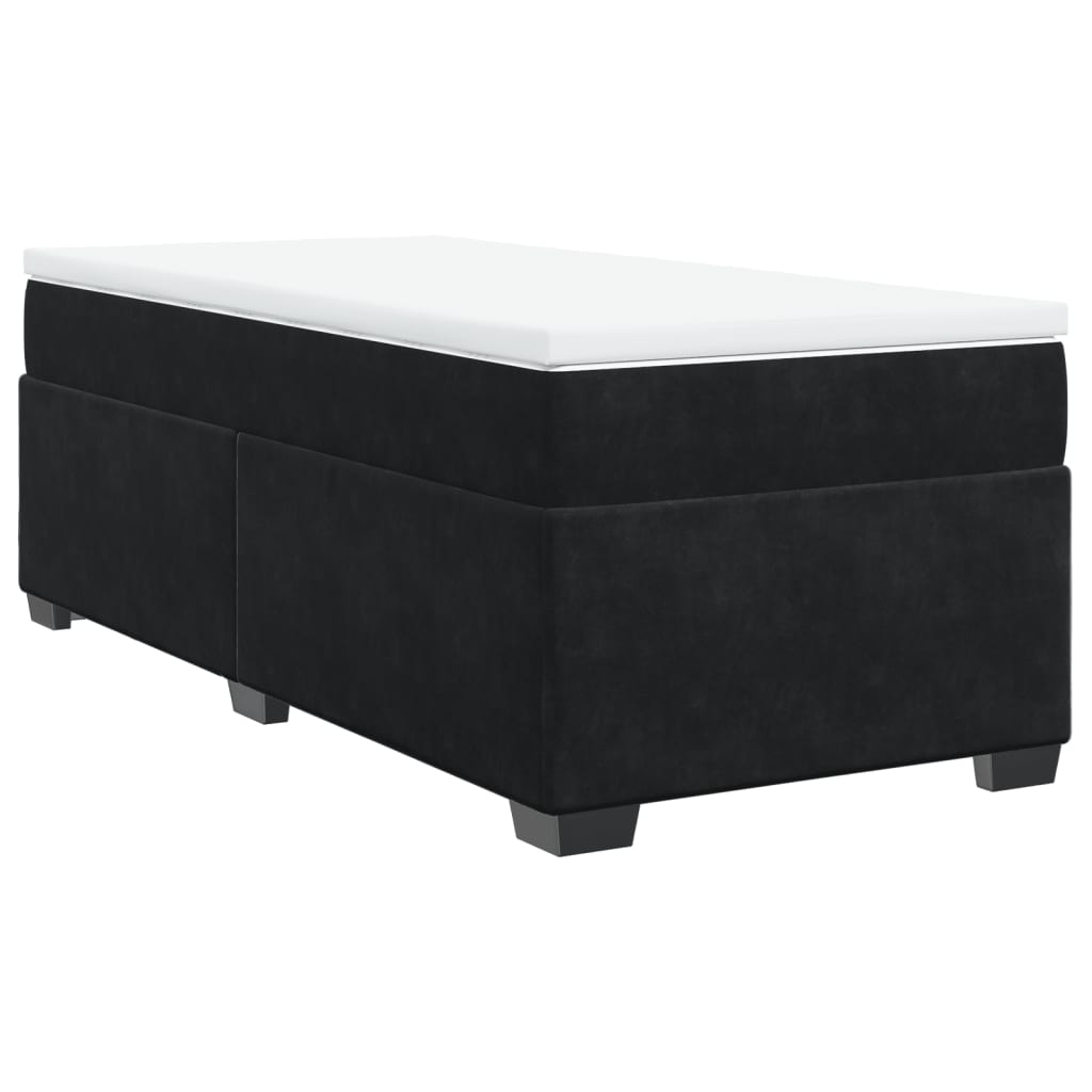 Box spring krevet s madracem crni 80 x 200 cm baršunasti