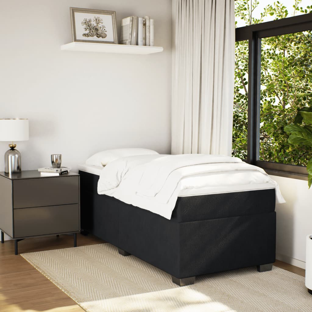 Box spring krevet s madracem crni 80 x 200 cm baršunasti