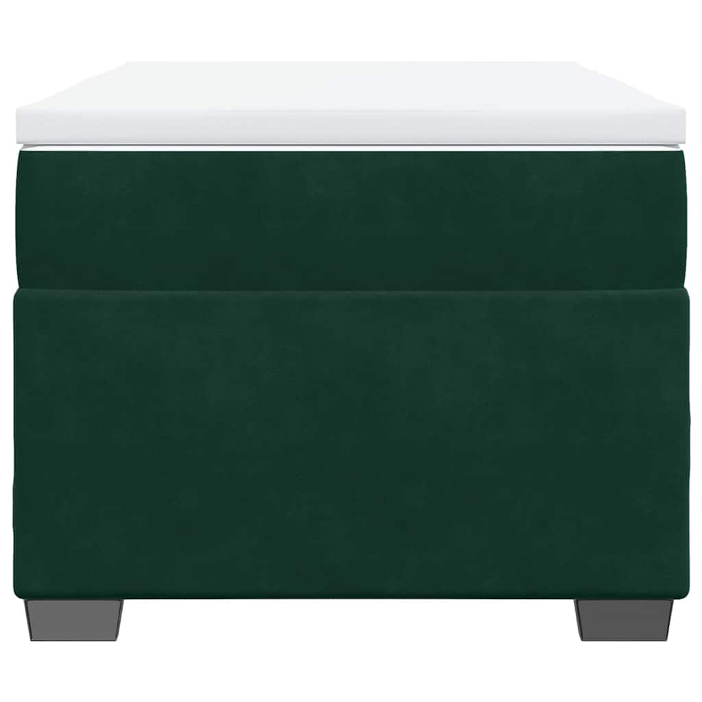 Box spring krevet s madracem tamnozeleni 80 x 200 cm baršunasti