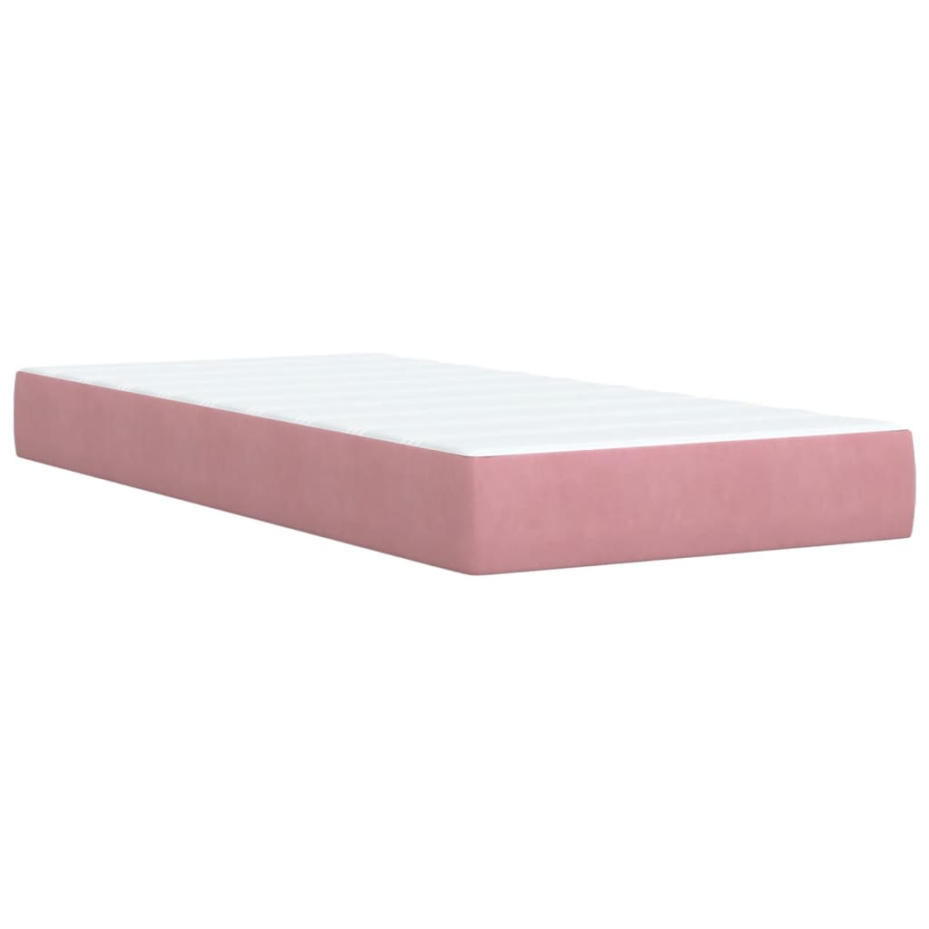 Box spring krevet s madracem ružičasti 80 x 200 cm baršunasti