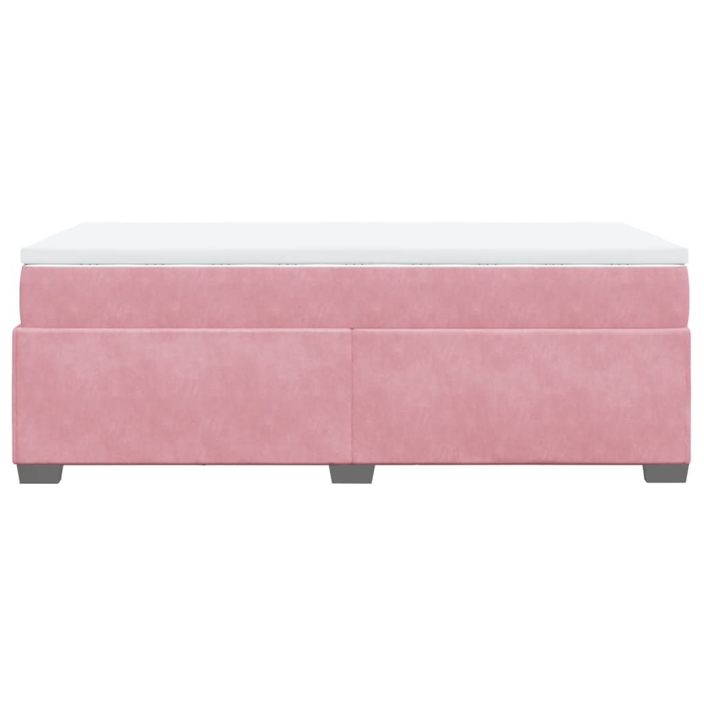 Box spring krevet s madracem ružičasti 80 x 200 cm baršunasti