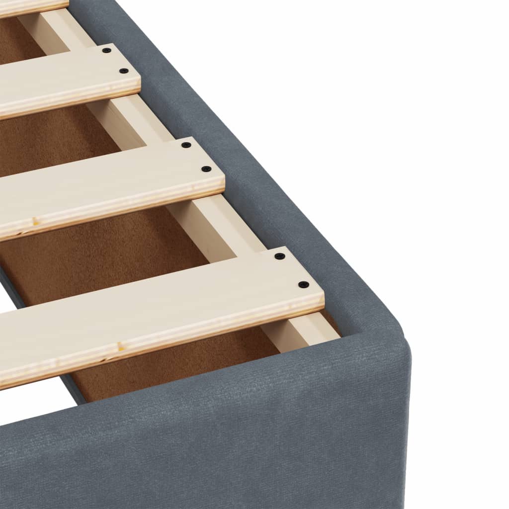 Box spring krevet s madracem tamnosivi 90x190 cm baršunasti