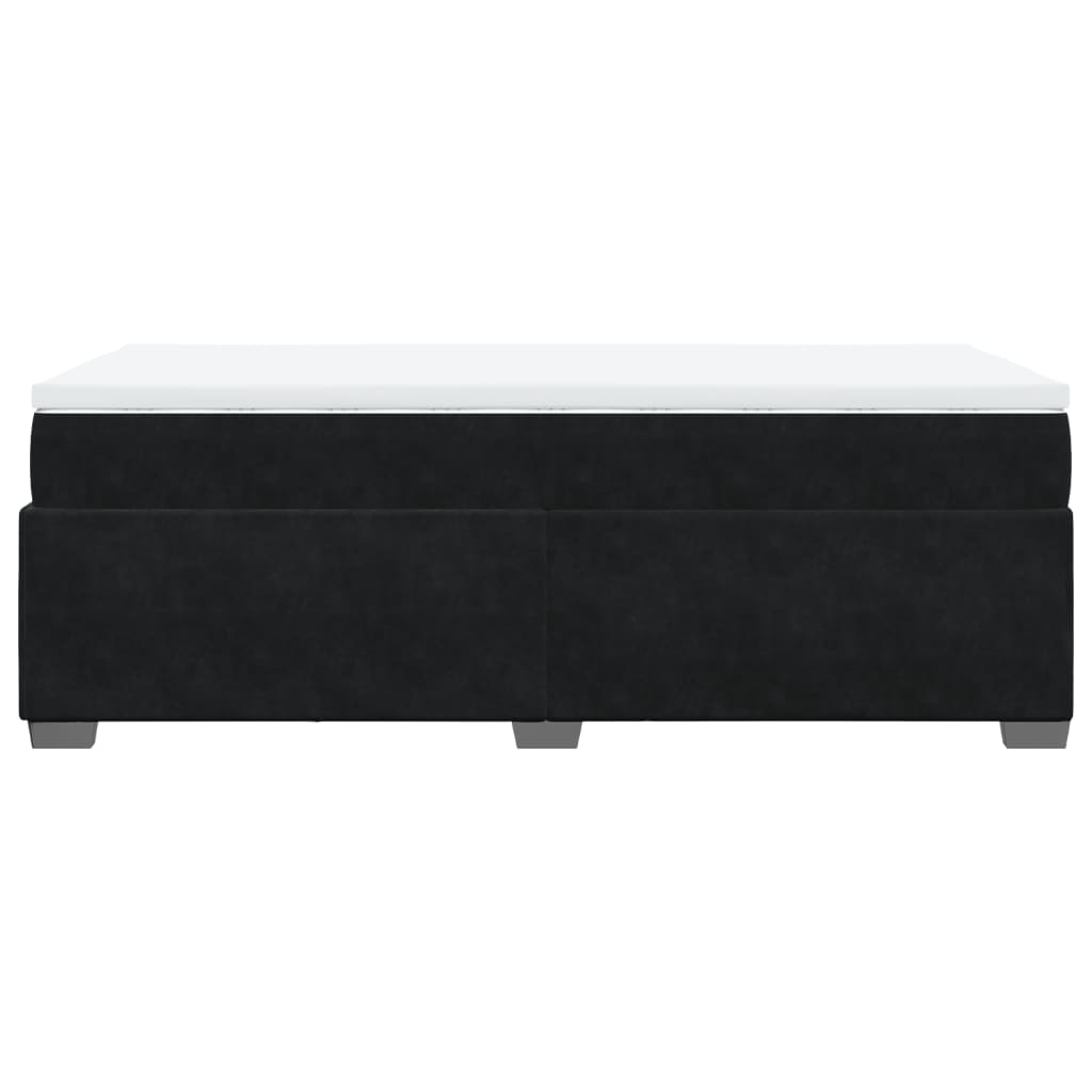 Box spring krevet s madracem crni 90x200 cm baršunasti