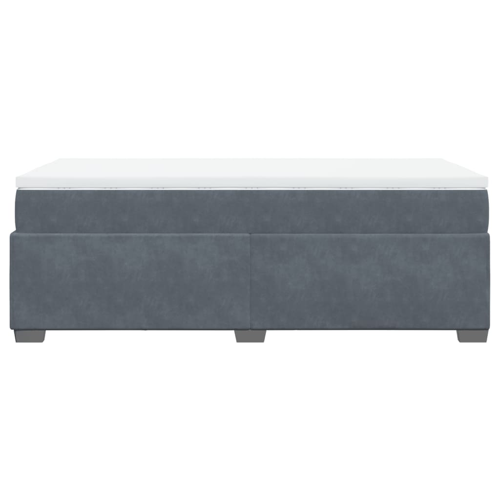 Box spring krevet s madracem tamnosivi 100x200 cm baršunasti