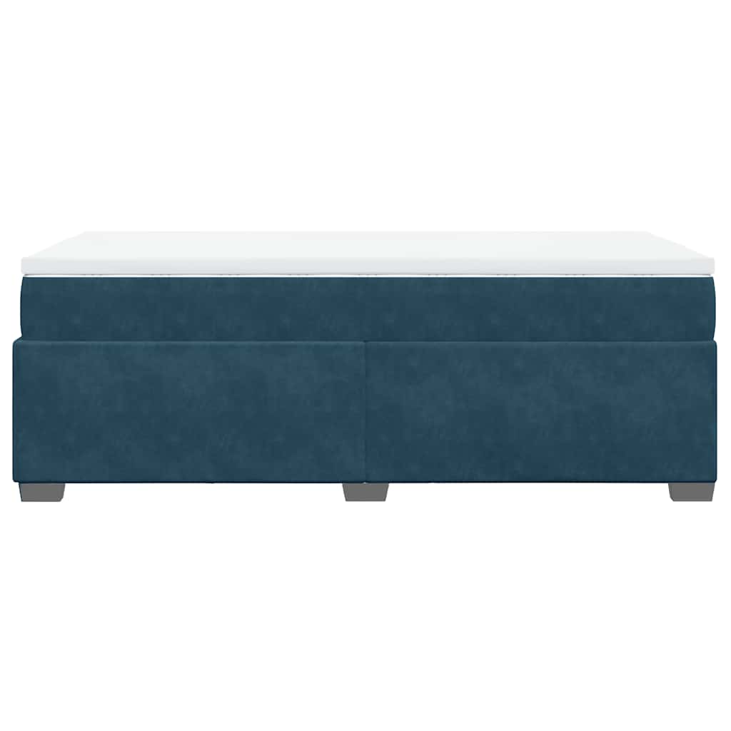 Box spring krevet s madracem tamnoplavi 100x200 cm baršunasti