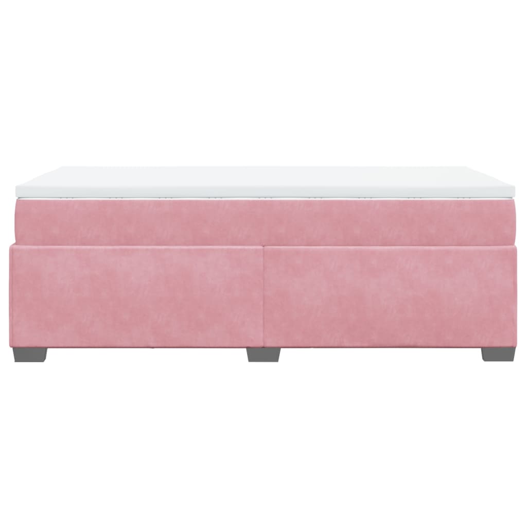 Box spring krevet s madracem ružičasti 100x200 cm baršunasti