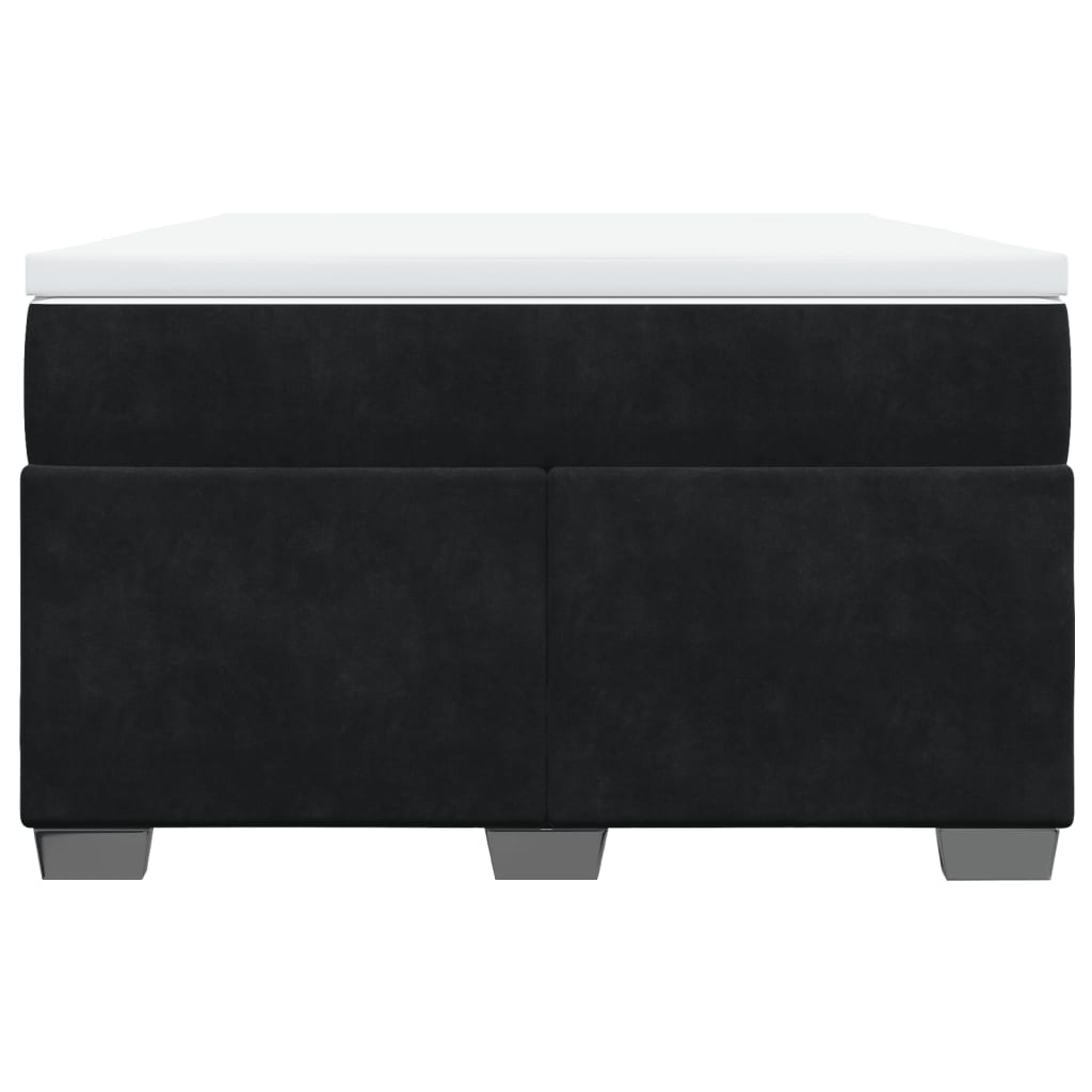Box spring krevet s madracem crni 120 x 200 cm baršunasti