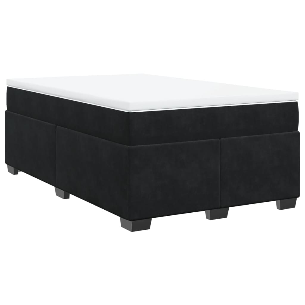Box spring krevet s madracem crni 120 x 200 cm baršunasti