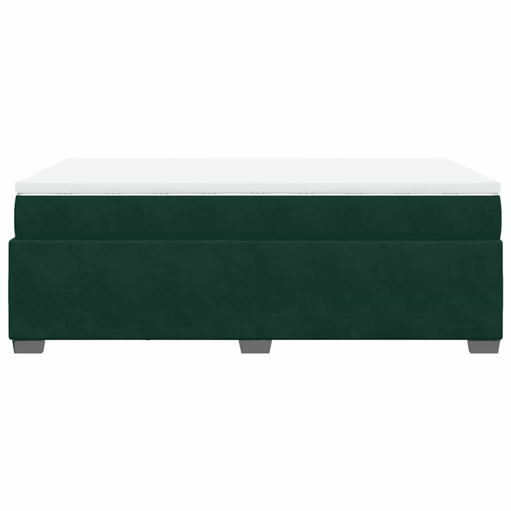 Box spring krevet s madracem tamnozeleni 120x200 cm baršunasti