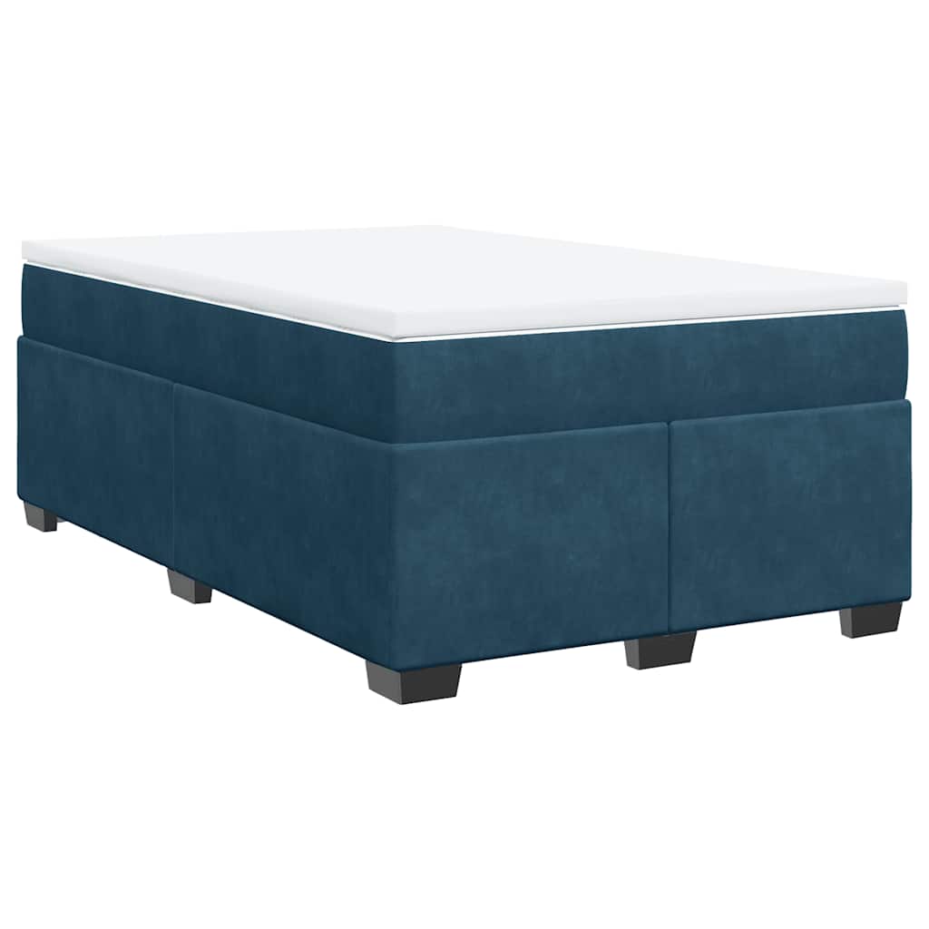 Box spring krevet s madracem tamnoplavi 120 x 200 cm baršunasti