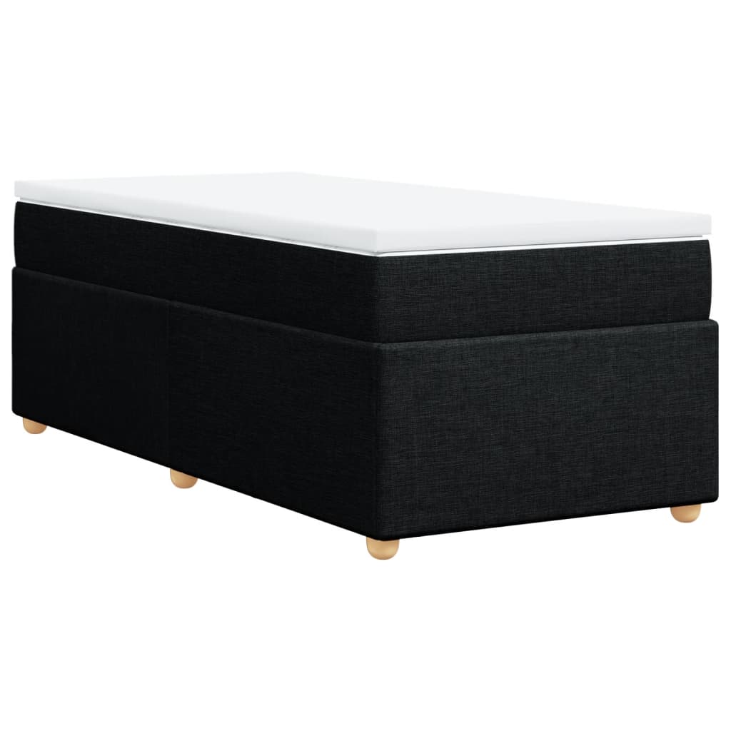 Box spring krevet s madracem crni 90x190 cm od tkanine
