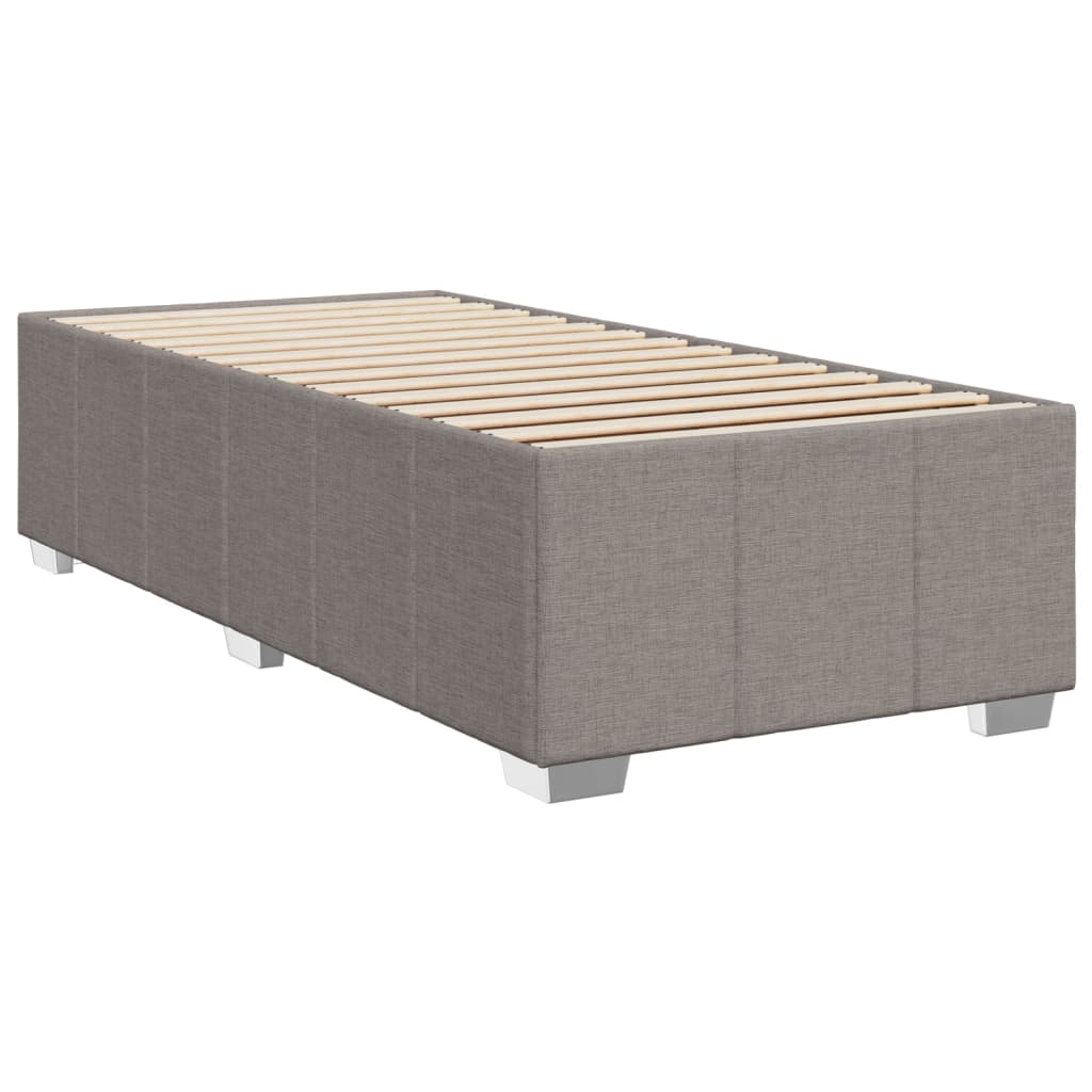 Krevet s oprugama i madracem smeđesivi 80x200 cm od tkanine
