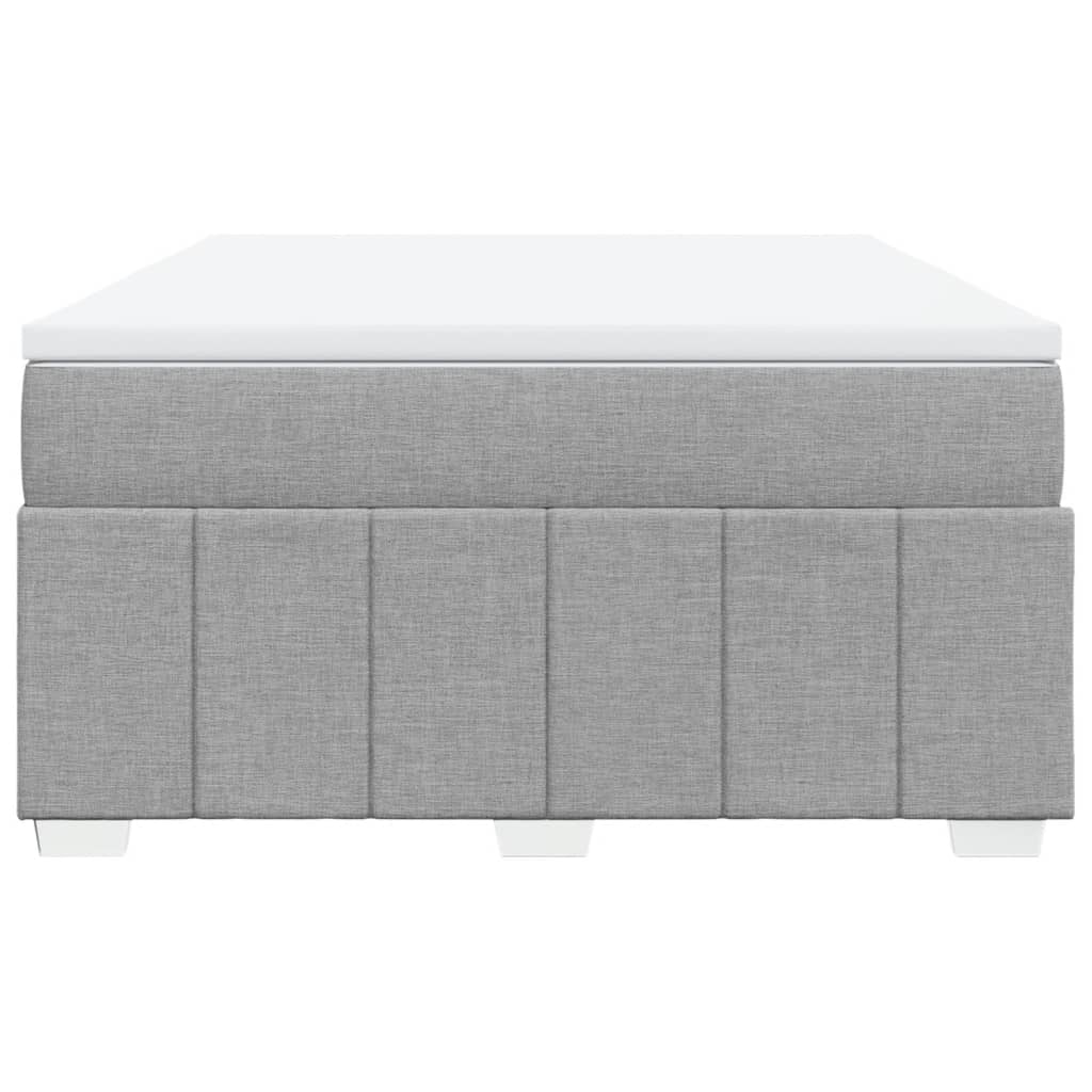 Krevet box spring s madracem svjetlosiva 160x200 cm tkanina