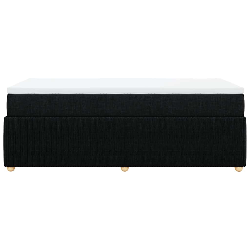 Box spring krevet s madracem crni 90x190 cm od tkanine