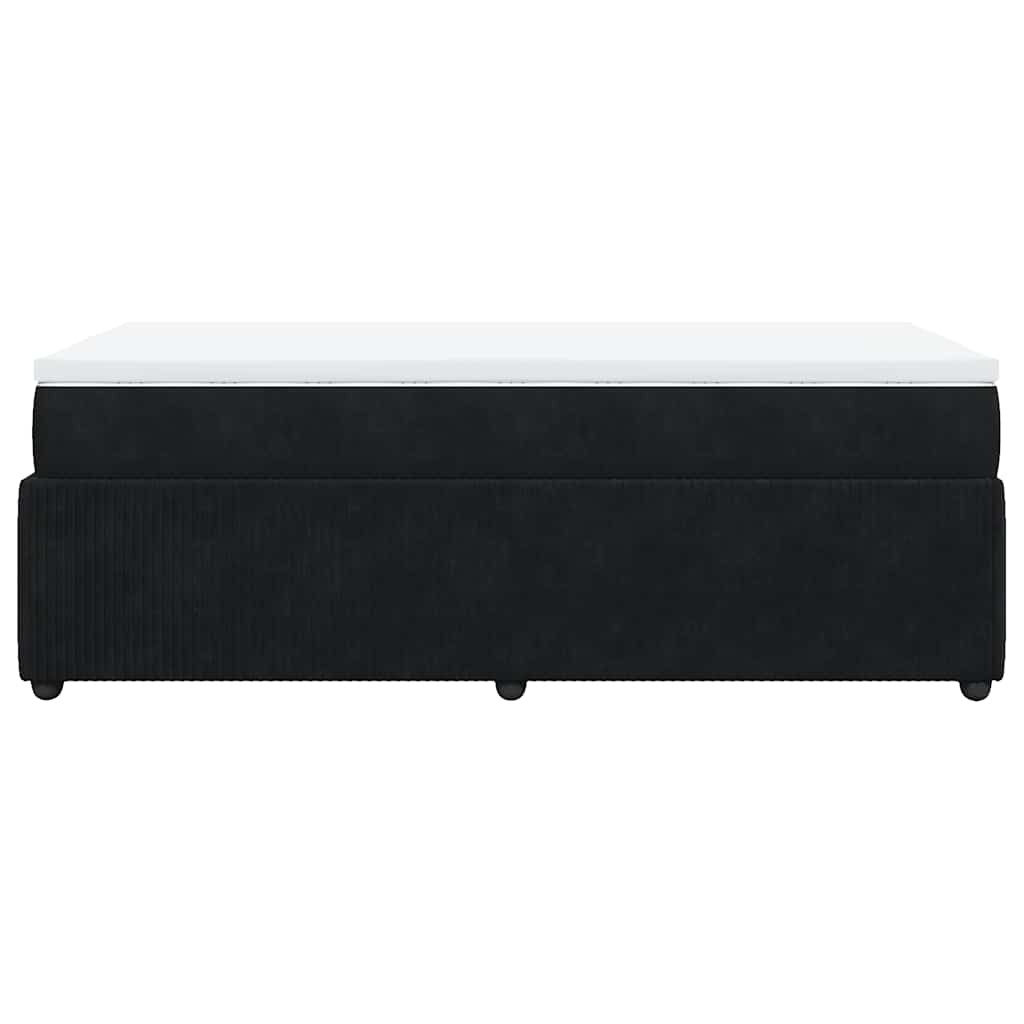 Box spring krevet s madracem crni 80 x 200 cm baršunasti