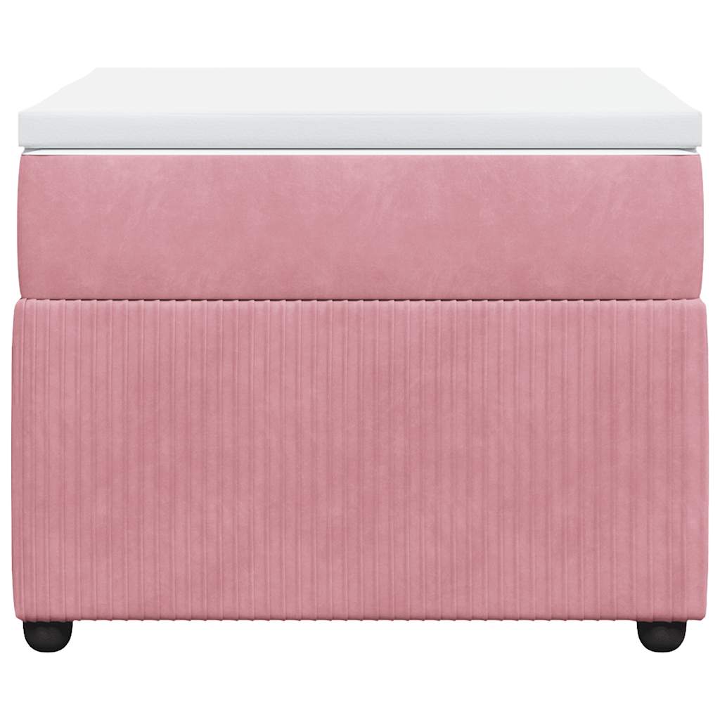Box spring krevet s madracem ružičasti 80 x 200 cm baršunasti