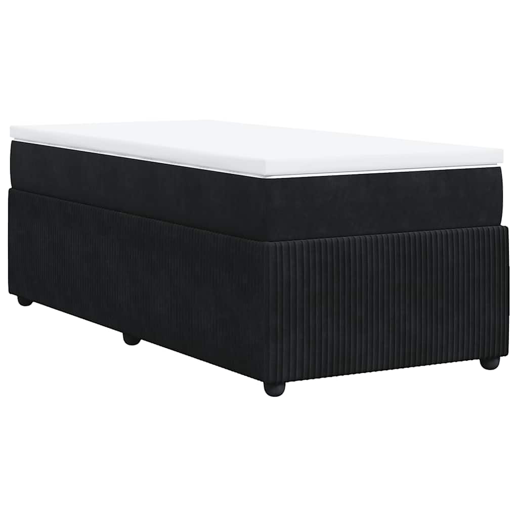 Box spring krevet s madracem crni 90x190 cm baršunasti