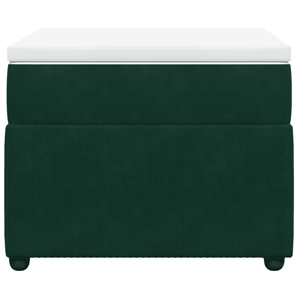 Box spring krevet s madracem tamnozeleni 90x190 cm baršunasti