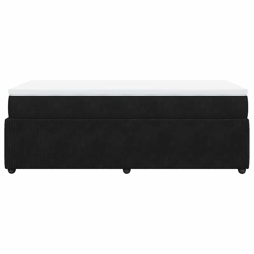Box spring krevet s madracem crni 100x200 cm baršunasti