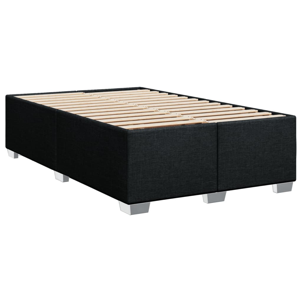 Krevet s oprugama i madracem crni 90x200 cm od tkanine