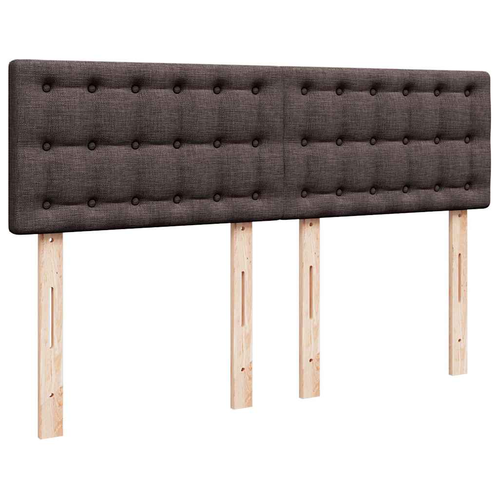 Krevet s oprugama i madracem tamnosmeđi 140 x 190 cm od tkanine