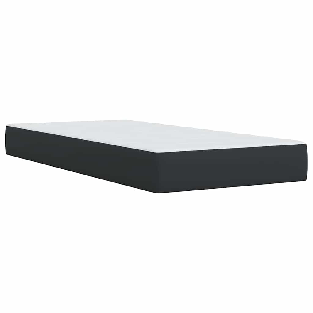 Krevet s oprugama i madracem crni 80 x 200 cm od umjetne kože