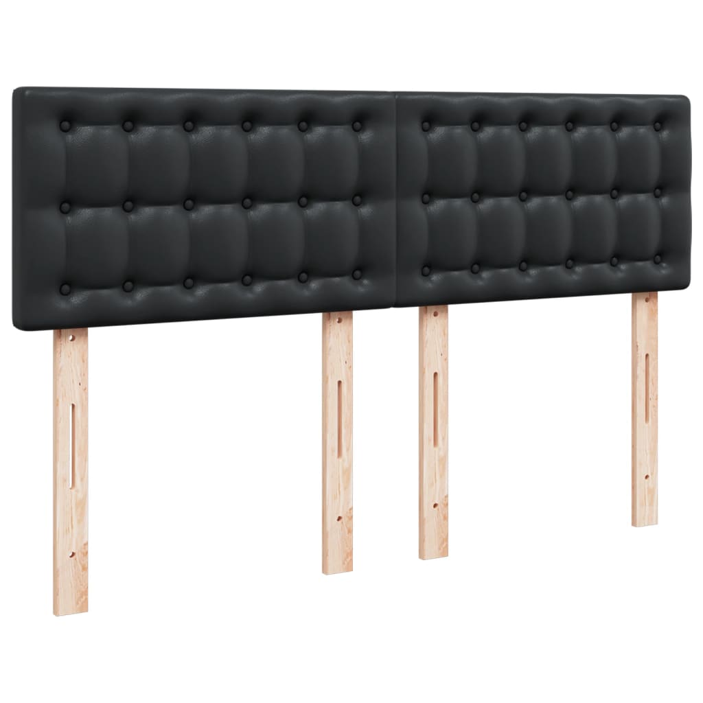 Krevet s oprugama i madracem crni 140 x 190 cm od umjetne kože