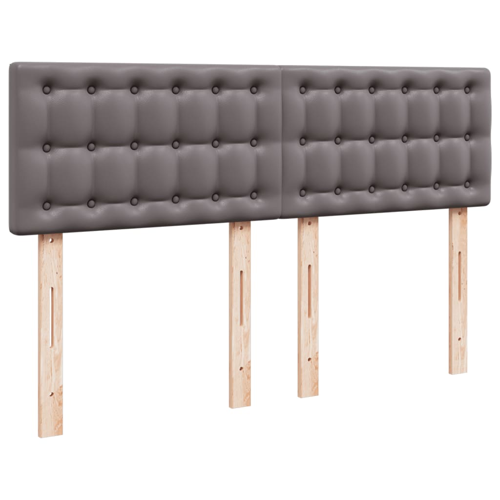 Krevet s oprugama i madracem sivi 160x200 cm od umjetne kože