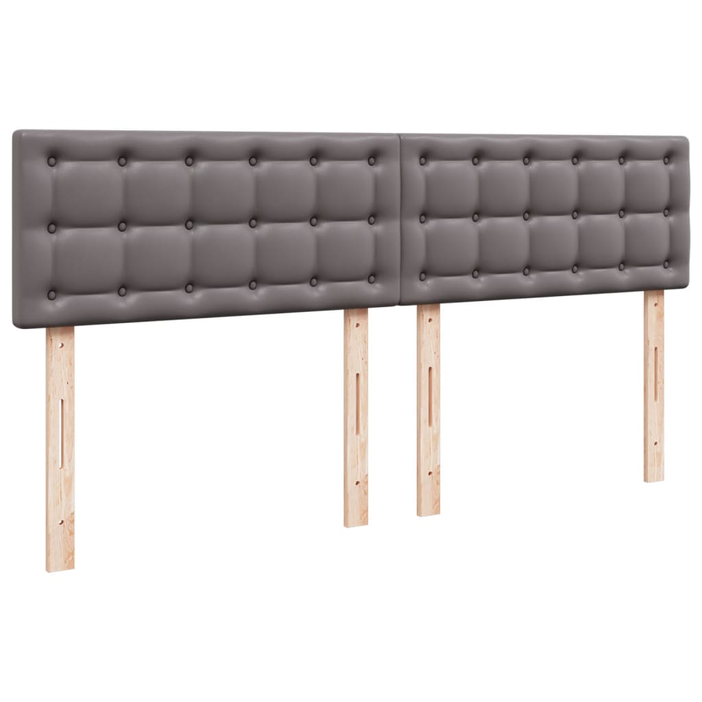 Krevet s oprugama i madracem sivi 200x200 cm od umjetne kože