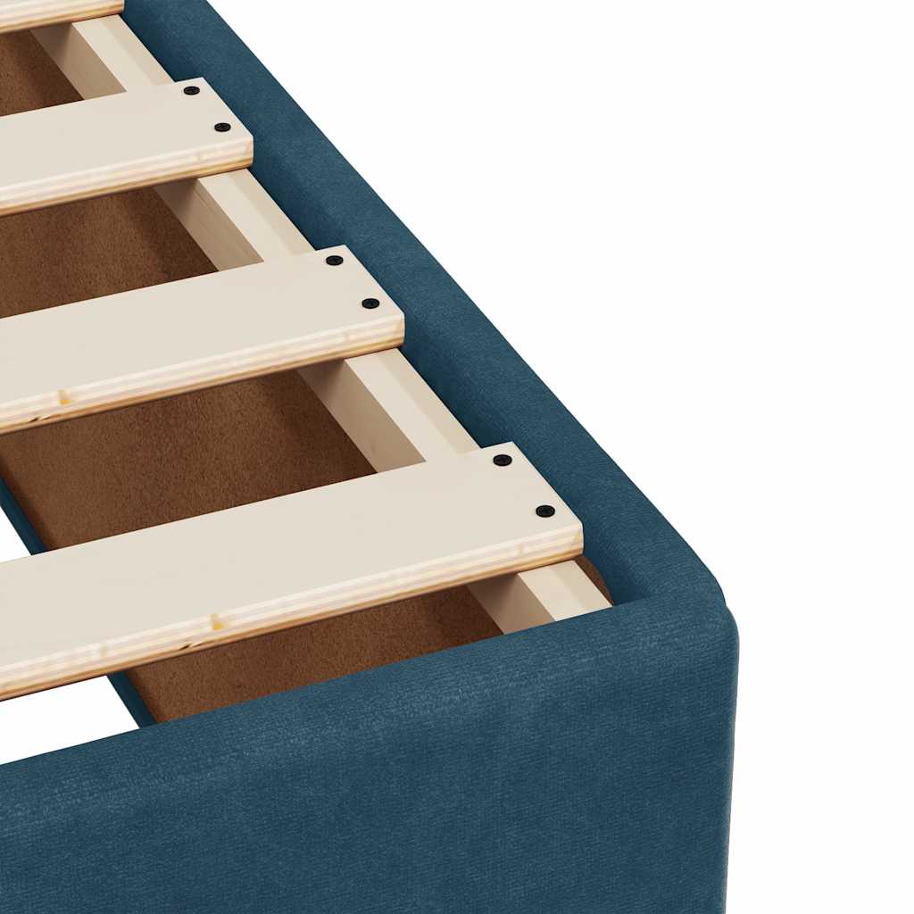 Box spring krevet s madracem tamnoplavi 80 x 200 cm baršunasti