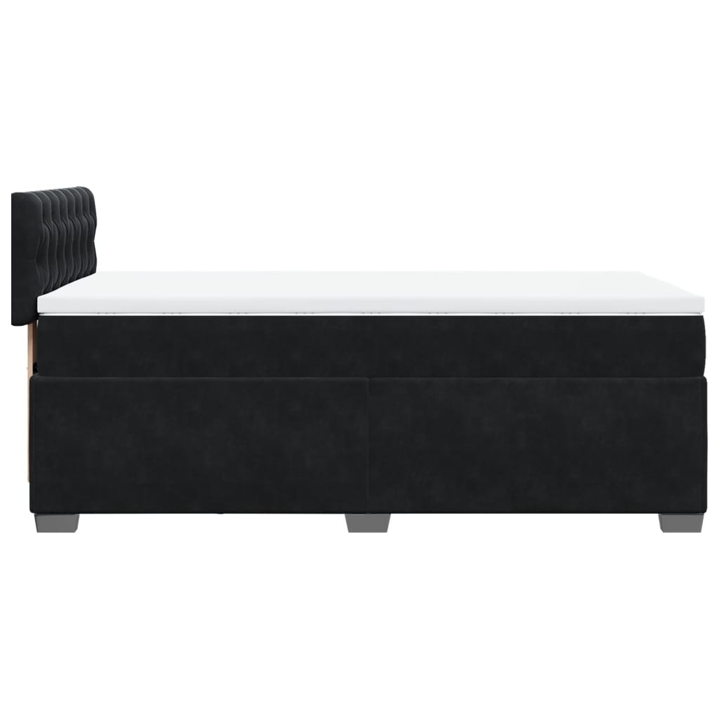 Box spring krevet s madracem crni 80 x 200 cm baršunasti