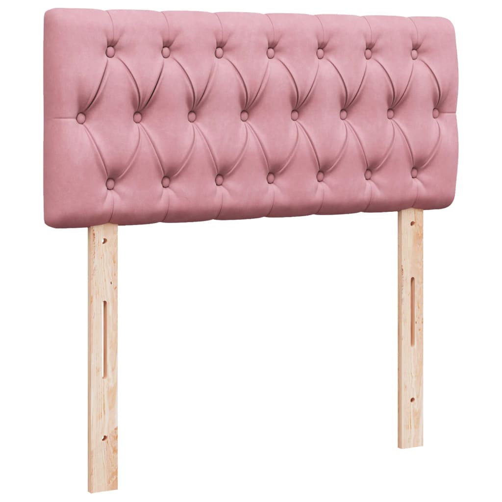 Box spring krevet s madracem ružičasti 80 x 200 cm baršunasti