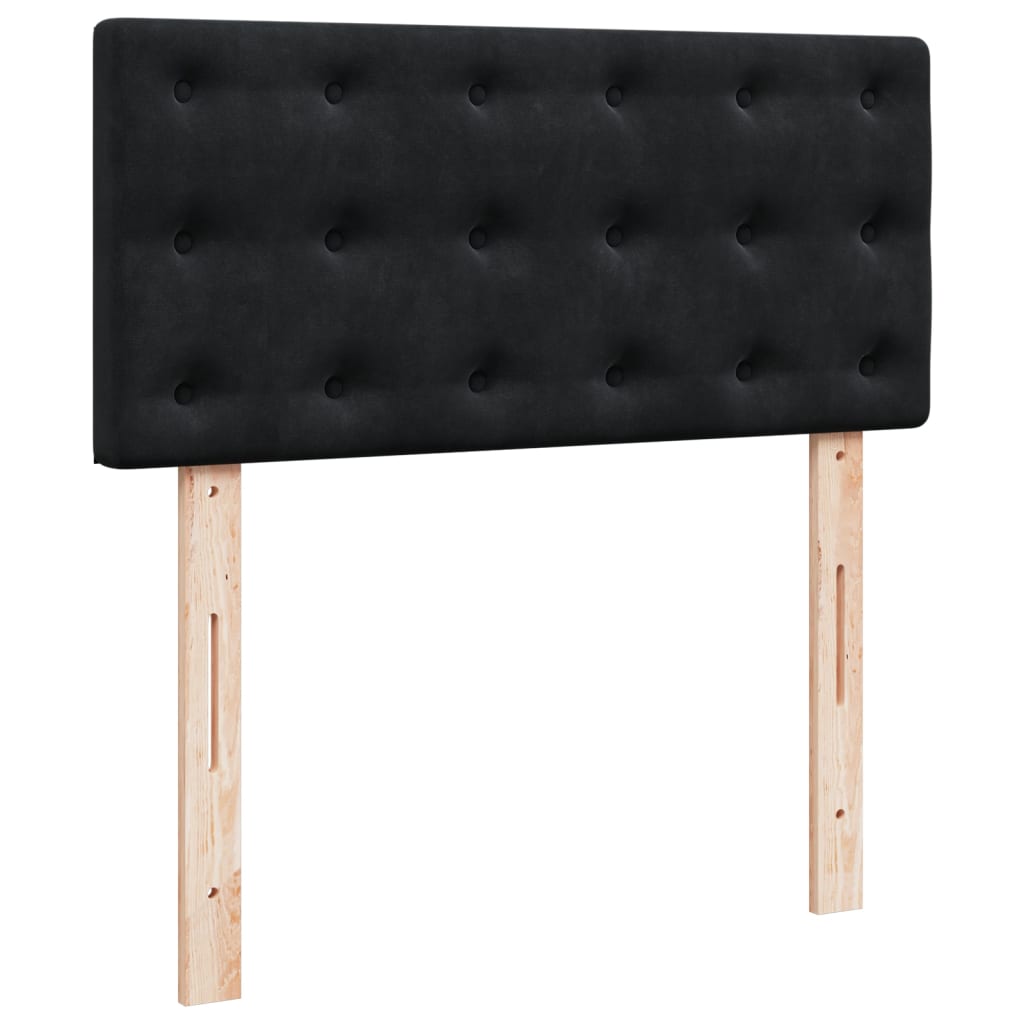 Box spring krevet s madracem crni 80 x 200 cm baršunasti