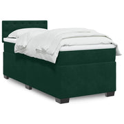 Box spring krevet s madracem tamnozeleni 80 x 200 cm baršunasti