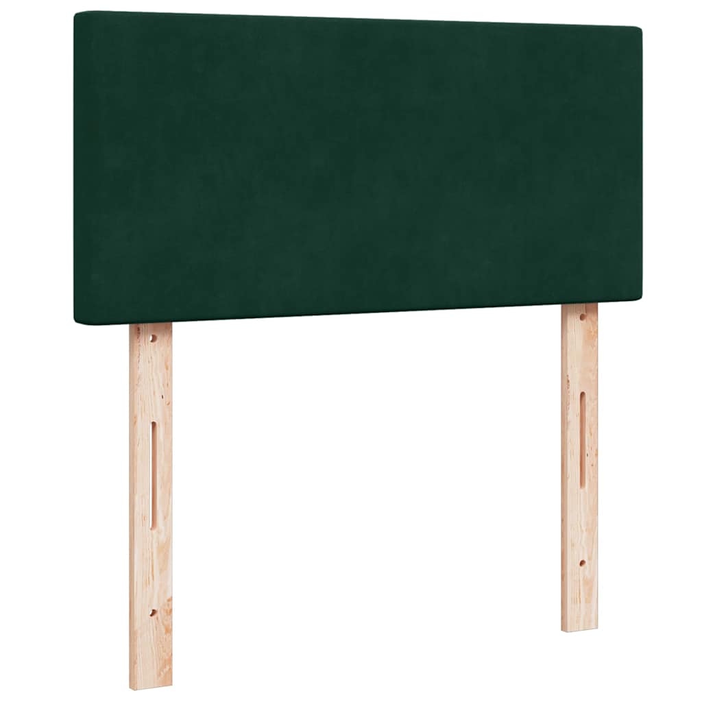 Box spring krevet s madracem tamnozeleni 90x190 cm baršunasti