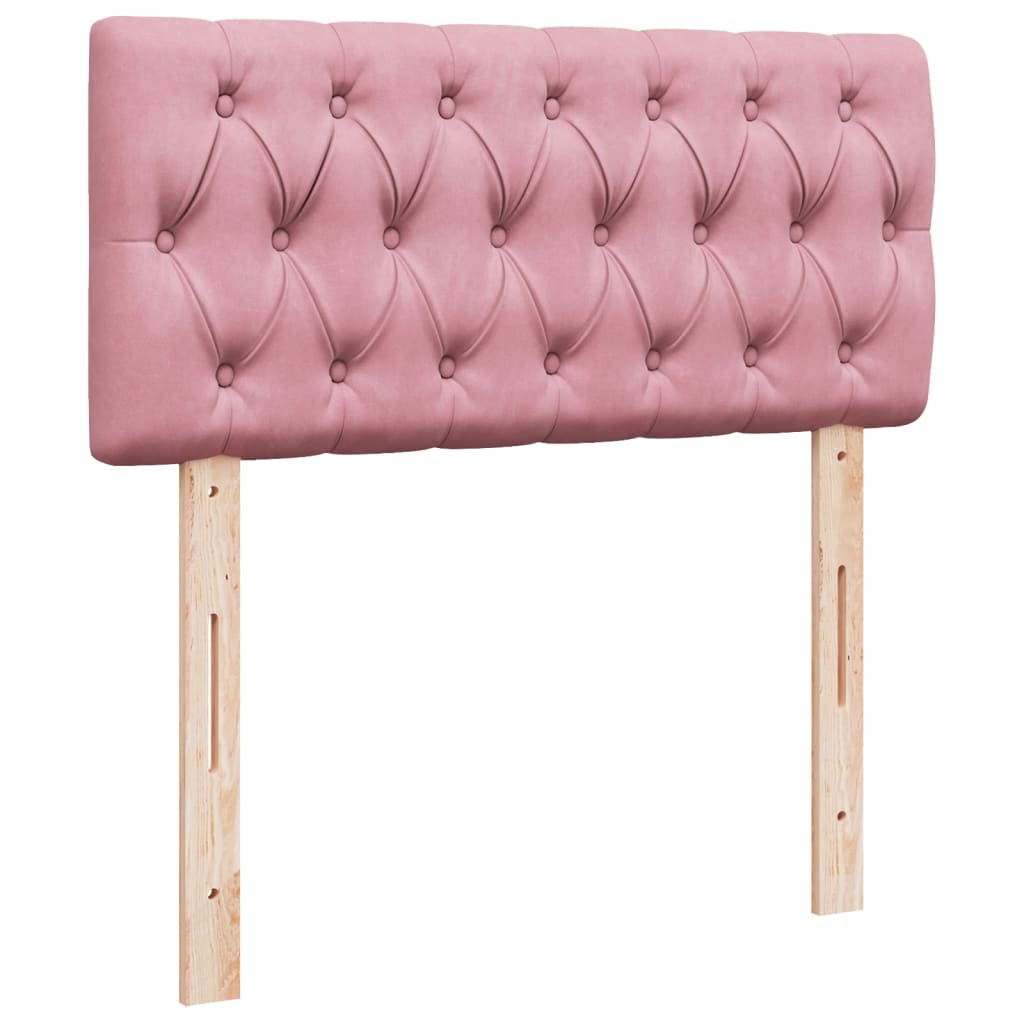 Box spring krevet s madracem ružičasti 90x190 cm baršunasti