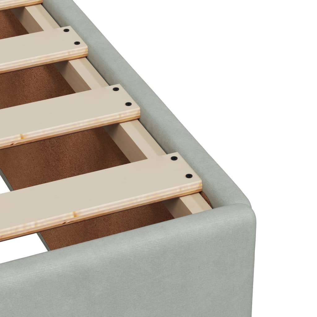 Box spring krevet s madracem svjetlosivi 90x190 cm baršunasti