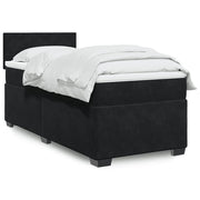 Box spring krevet s madracem crni 90x200 cm baršunasti