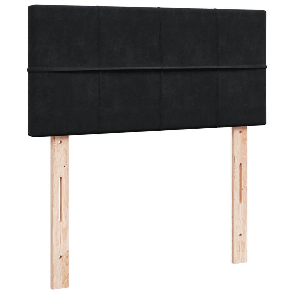 Box spring krevet s madracem crni 90x200 cm baršunasti