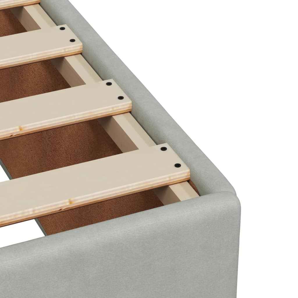 Box spring krevet s madracem svjetlosivi 100x200 cm baršunasti