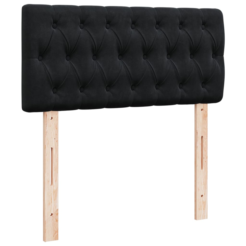Box spring krevet s madracem crni 100x200 cm baršunasti