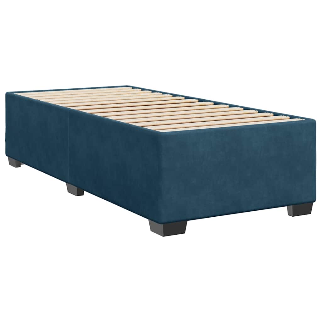 Box spring krevet s madracem tamnoplavi 100x200 cm baršunasti
