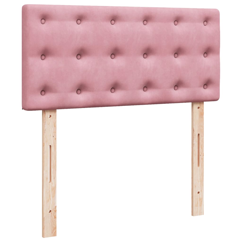 Box spring krevet s madracem ružičasti 100x200 cm baršunasti