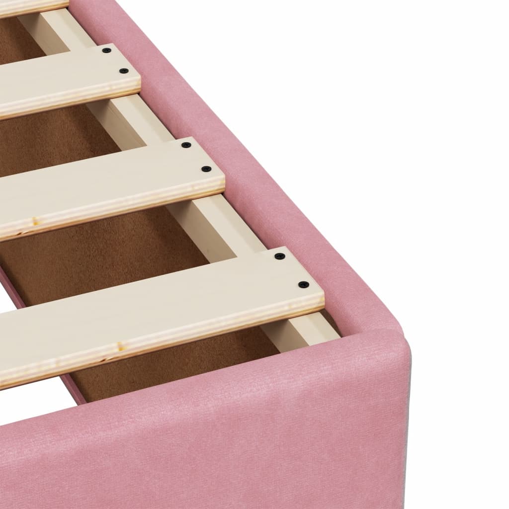 Box spring krevet s madracem ružičasti 100x200 cm baršunasti