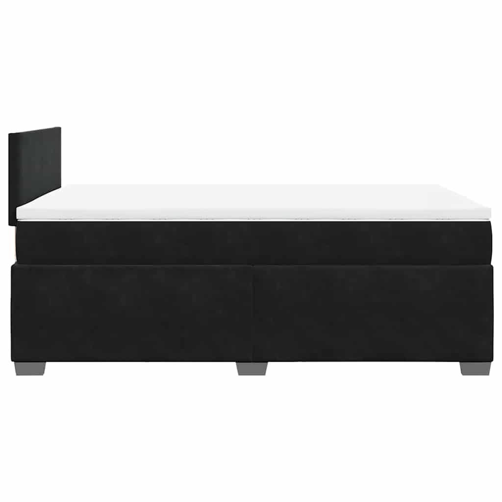 Krevet box spring s madracem crni 120 x 190 cm baršunasti