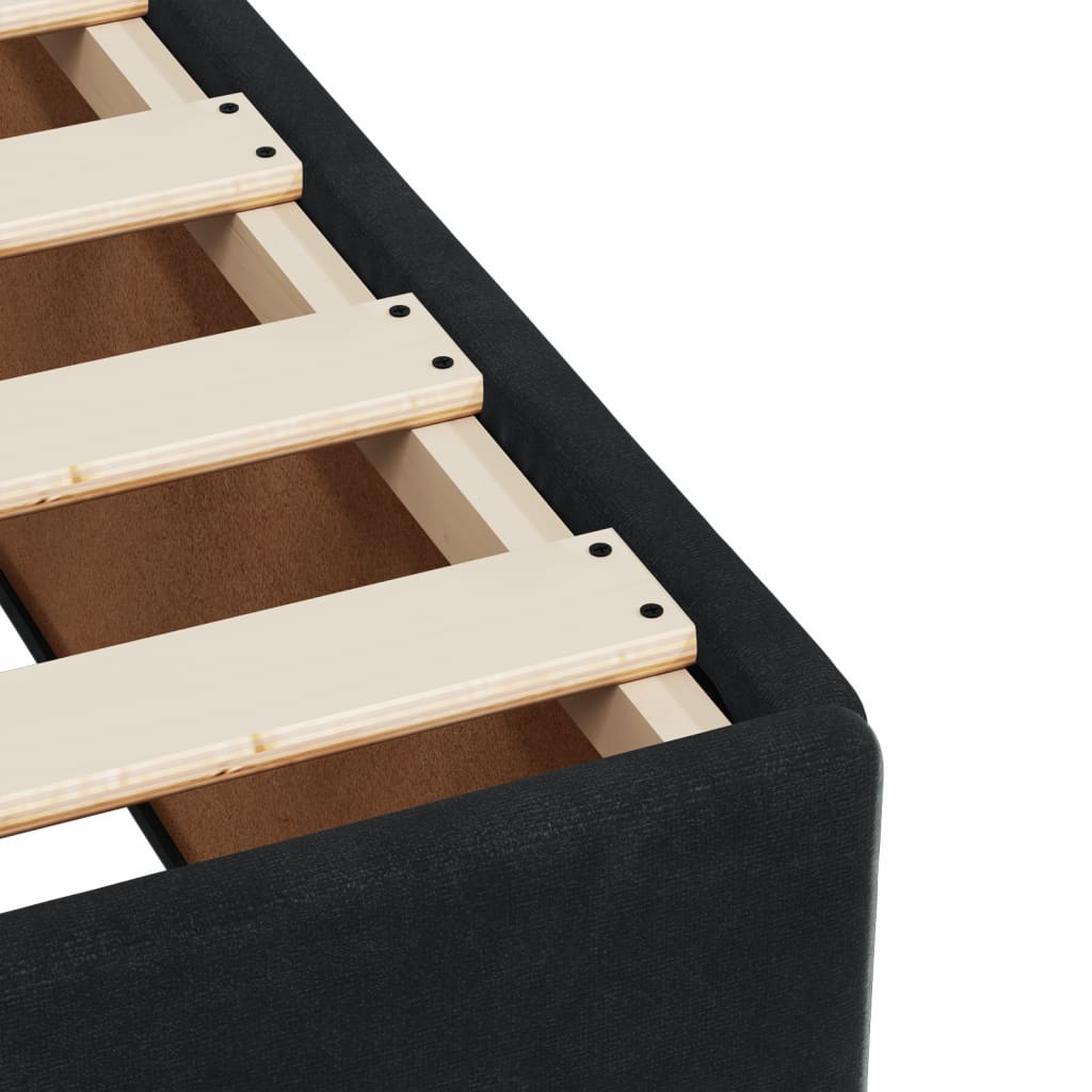 Krevet box spring s madracem crni 120 x 190 cm baršunasti